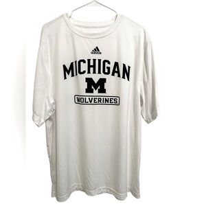 Adidas Michigan Wolverines Performance Shirt Size Large White